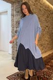 Paloma Pouf Layering Dress Navy